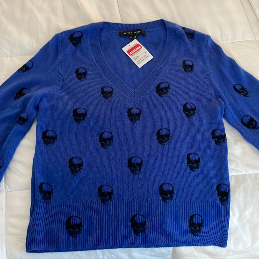 Skull Cashmere royal blue sweater